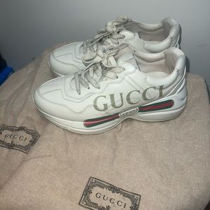 Women’s Rhython Gucci Logo Leather Sneakers